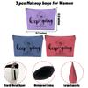 3 Pack Inspirational Christian Gifts Religious Gifts for Women Teachers Prayer Mom Makeup Bag,Travel Essentials Cosmetic Bags for Women,Girls Weekend Friendship Christmas Bible Religious Thank You view 2