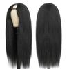 U Part Wigs Human Hair Kinky Straight Glueless Wig Human Hair 200% Density U Part Wigs Upgrade None Lace No Sew In U Part Human Hair Wigs With Drawstring Beginner Friendly,Natural Color(18 inch) view 3