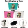 3 Pack Funny Beach Sea Turtle Gifts for Women Turtle Lovers Sister Mom Girls Trip Makeup Bag,Travel Essentials Cosmetic Bags for Women,Birthday Graduation Christmas Anniversary Girl Weekend Thank You view 2