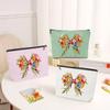 3 Pack Cute Bow Aesthetics Wildflower Makeup Bag,Travel Essentials Cosmetic Bags for Women, Teacher Sister Nurse Mom Girls Trip Bachelorette Party Travel Toiletry Bag Graduation Girl Weekend Christmas view 3
