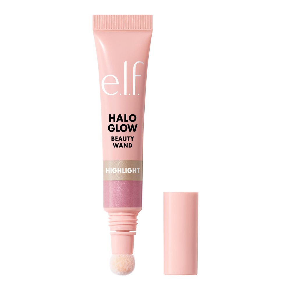 e.l.f. Halo Glow Highlight Beauty Wand, Liquid Highlighter Wand For Luminous, Glowing Skin, Buildable Formula, Vegan & Cruelty-free, Pink Prism