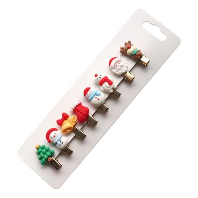 10pcs or 8ps Set Christmas Themed Hair Clips for Kids Lovely Party Hair Ornaments Hairclips Festive Hair Decorations