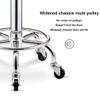 Aikimfuly Round Rolling Stool Adjustable Height Swivel, PU Leather Drafting Shop Stools Chair with Wheels and Wider Comfy Round Seat for Medical Salon SPA Esthetician Studio view 3