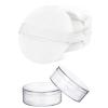 4 PCS Makeup Powder Puff,Washable 2.36 inch Cotton Makeup Powder Puff Pads,White Round Beauty Makeup Tools with Ribbon for Loose Powder Foundation Setting Powder Puffs and Liquid Cosmetic view 1