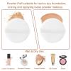 4 PCS Makeup Powder Puff,Washable 2.36 inch Cotton Makeup Powder Puff Pads,White Round Beauty Makeup Tools with Ribbon for Loose Powder Foundation Setting Powder Puffs and Liquid Cosmetic view 3
