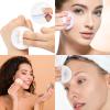4 PCS Makeup Powder Puff,Washable 2.36 inch Cotton Makeup Powder Puff Pads,White Round Beauty Makeup Tools with Ribbon for Loose Powder Foundation Setting Powder Puffs and Liquid Cosmetic view 4