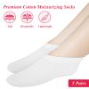 10-Pack White Spa Cotton Socks, Reusable Hydrating Socks, Cotton Blend Breathable Foot Mask Sleeves for Dry, Cracked Feet Relief, Overnight Moisturizing Foot Care, Home SPA Therapy view 3