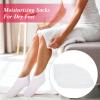 10-Pack White Spa Cotton Socks, Reusable Hydrating Socks, Cotton Blend Breathable Foot Mask Sleeves for Dry, Cracked Feet Relief, Overnight Moisturizing Foot Care, Home SPA Therapy view 4