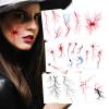 10-Sheet Scary Vein Tattoos - Realistic Blood Vessel & Lightning Designs - Halloween Temporary Tattoos for Creepy Monster & Zombie Makeup view 1