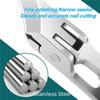 Eagle Beak Beveled Nail Clippers,Splashproof 25 Beveled Edge Nail Clippers 3-Piece Set,Super Sharp Oblique Nail Clipper,Wide Jaw Opening Anti-Splash Slanted Nail Clipper,for Women Men (White B) view 3