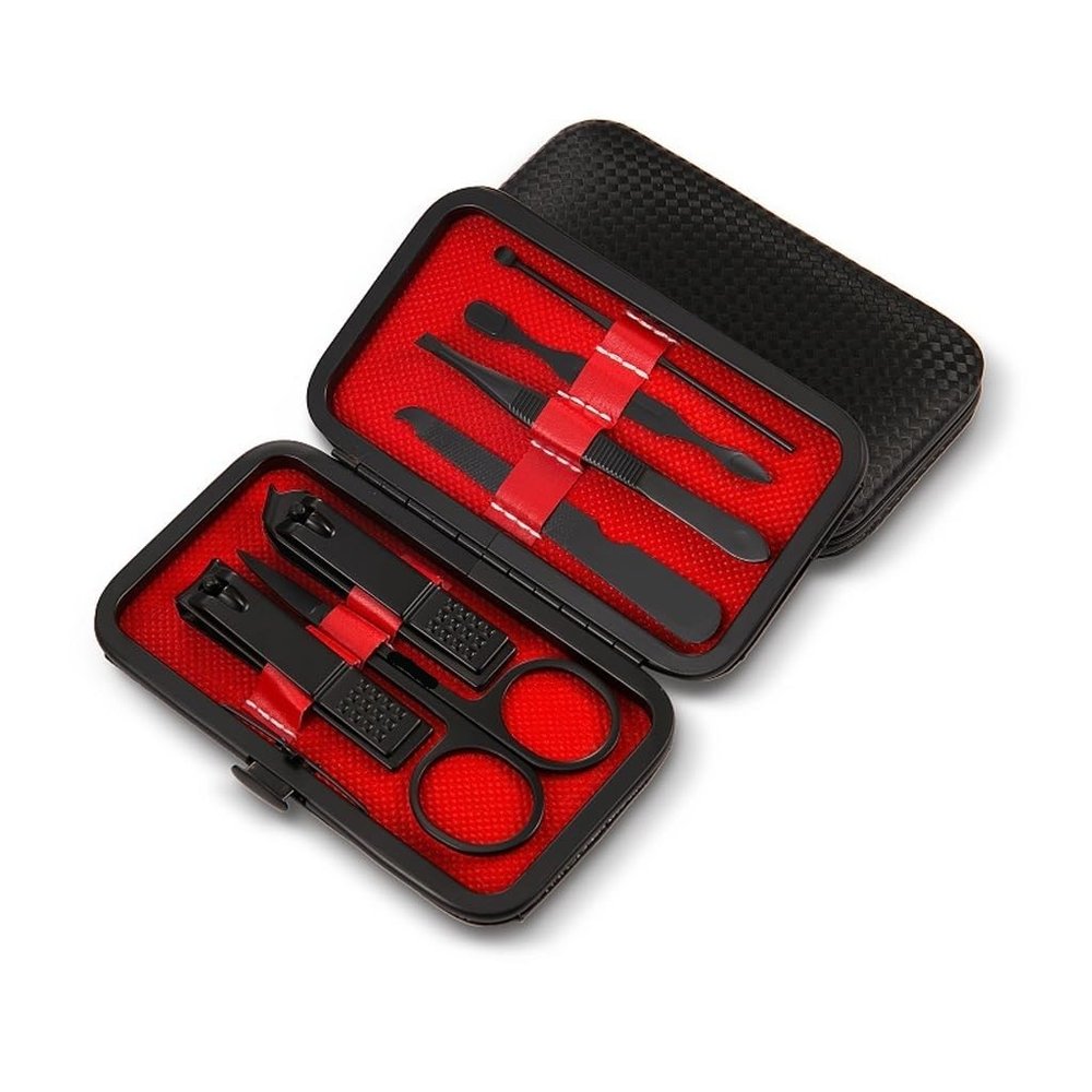 ERTXGBA Stainless Steel Nail Clipper Set, 7-Piece Set, Nail Clippers, Foot Clippers, Nail Art Tools