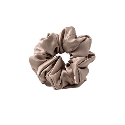 10 Pcs Velvet Scrunchies Hair Ties - Soft Elastic Hair Bands for Women, No Damage Gentle Ponytail Holders (Brown)