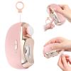 3-in-1 Electric Nail Clippers, Upgrade Electric Nail Clippers for Kids or Adults, Electric Polishing Nail Clipper with Collector, Excellent Electric Nail Trimmer Gift for Your Loves (Cute-Pink) view 1