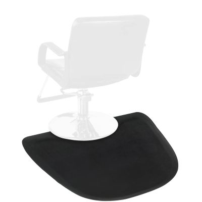 3.5x3.5ft Anti Fatigue Salon Mat for Hair Stylist,1/2" Thick Comfort Beauty Standing Mat,Hair Salon Floor Mats,Barber Shop Chair Mats,with Round Base,for Barbershop Spa Styling Equipment (Black)