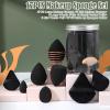 17PCS Makeup Sponge Set with 3PCS Mini Makeup Sponges,1PCS Make Up Sponges Holder,3PCS Foundation Mini Make Up Sponge Puff and 6PCS Powder Puff (Black) view 2