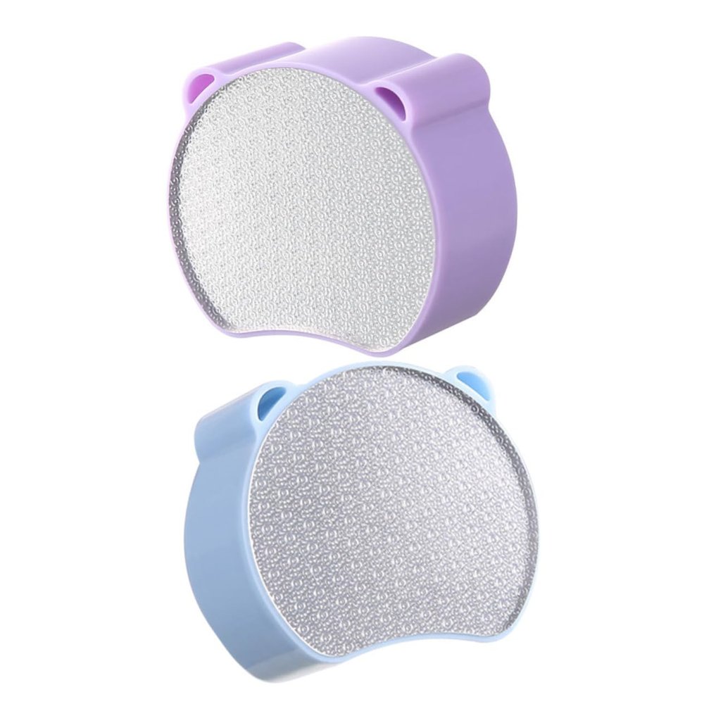 Healeved 2Pcs Dual-Sided Hair Remover and Foot File for Women Portable Manual Hair Eraser with Abs Material Exfoliates Dead Skin and Removes Hair Compact Handheld Beauty Tool for Home Use