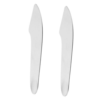 ELAYARD 2pcs Stainless Steel Gua Facial Tools for Massage Beauty Scraper and Muscle Roller for Skin Care and Sculpting Portable Neck and Face