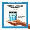 Cosmo Hair Care Blue Protein + Argan Oil Hair Mask 1000ml - 33.8 fl.oz, Fortifying, Intense Moisturizing, 3 in 1 Shine, For Dull, Unruly, Frizzy Hair, Paraben Free, All Hair Types, Treatment view 3