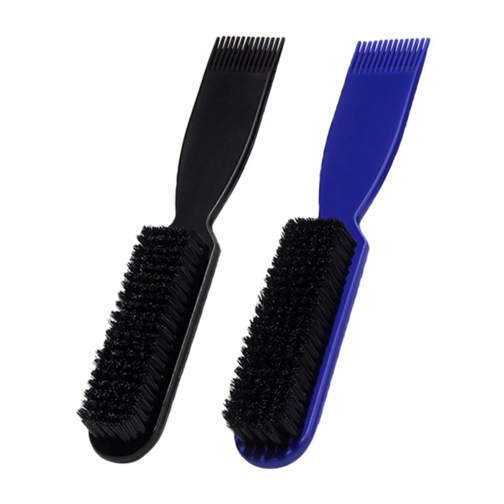 CALLARON 2pcs Beard Grooming Brush and Comb Men Dual Purpose Styling Tool for Beard Care and Dust Cleaning Retro Design for Travel and Barber Shops