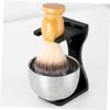 NULYLU Shaving Brush Stand with Bowl and Razor Holder for Men Convenient Shaving Tool Set for Neat and Tidy Grooming view 2