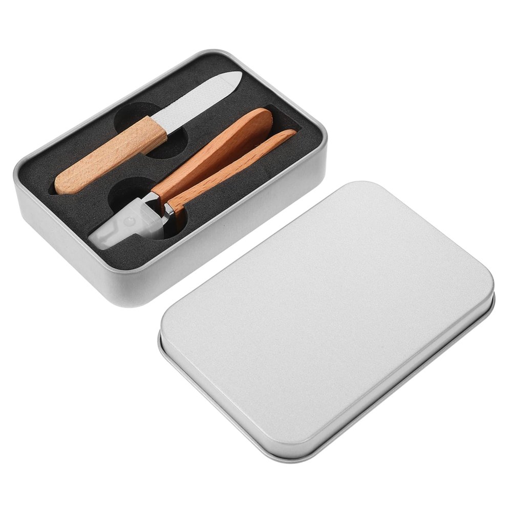 CALLARON Nail Clipper Set 1 Piece Large Opening Nail Clippers Wooden Handle Professional Manicure Pedicure Kit Travel Grooming Tools for Men and Women