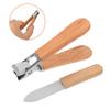 CALLARON Nail Clipper Set 1 Piece Large Opening Nail Clippers Wooden Handle Professional Manicure Pedicure Kit Travel Grooming Tools for Men and Women view 4