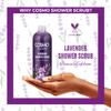 Cosmo Skin Care Temptation Lavender Shower Scrub 1000ml/33.81fl.oz, Body Cleansing, Skin Exfoliate, Remove Impurities & Dead Cells, Best Body Wash, Daily Use Shower Gel, All Skin Types view 3