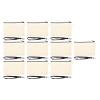 10PCS Creative Canvas Cosmetic Bag, Blank Makeup Bag with Black Lanyard, Portable Multipurpose Craft Bag for Travel, Pencil, Jewelry, Toy Storage (White) view 1
