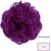 QIXUEZHENG Hair Bun, Silk Flower Hair Rings for Women - Fluffy Curly Hair Bands Women's(DARK Purple) view 2