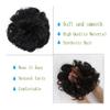 QIXUEZHENG Hair Bun, Silk Flower Hair Rings for Women - Fluffy Curly Hair Bands Women's(DARK Purple) view 3