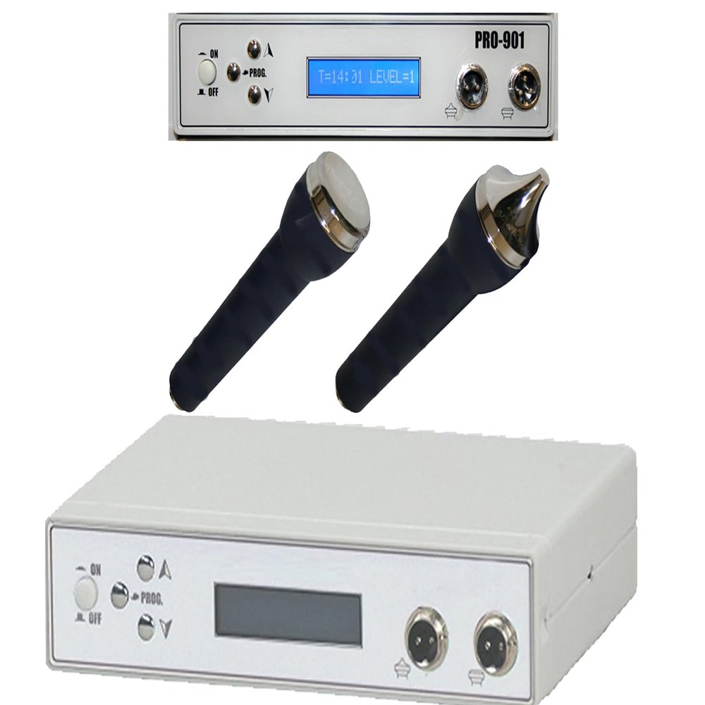 Professional Digital Soothing Product Penetration Micro-Massage Facial Machine, LCD Display, Dual Handpiece System