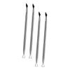 BIUDECO 4pcs Cuticle and Nail Art Tools for Manicure and Pedicure Double-ended Stainless Steel Cuticle Remover for Home and Salon Use for Dead Skin Removal and Nail Care view 1