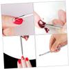 BIUDECO 4pcs Cuticle and Nail Art Tools for Manicure and Pedicure Double-ended Stainless Steel Cuticle Remover for Home and Salon Use for Dead Skin Removal and Nail Care view 3