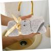 BRIGHTFUFU 4pcs Bunny Shape Makeup Remover Cloths Soft Face Towels for Bath Reusable Snuggle Bath Newborn view 4