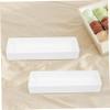 ABOOFAN 4pcs White Plastic Drawer Organizer Open Storage Boxes for Easy Access for Home Office and Bathroom Organization and Easy to Clean view 4