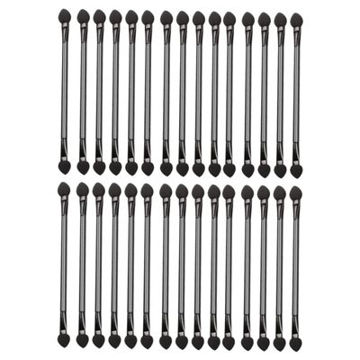 VICASKY 30Pcs Dual-Sided Eyeshadow Brush Set Disposable Makeup Applicators for Eye Shadow Soft Sponge Tips for Women and Makeup Artists for Travel and Daily Use
