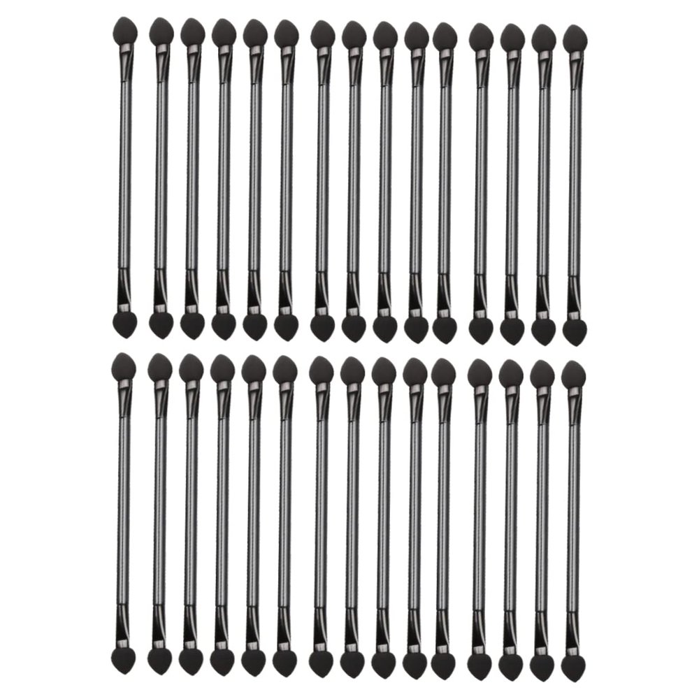 VICASKY 30Pcs Dual-Sided Eyeshadow Brush Set Disposable Makeup Applicators for Eye Shadow Soft Sponge Tips for Women and Makeup Artists for Travel and Daily Use