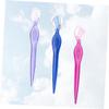 DECORNIJIA 3pcs Eyebrow Trimmers for Women Stainless Steel Facial Razors Beauty Makeup Tools Easy to Clean Travel-Friendly view 2