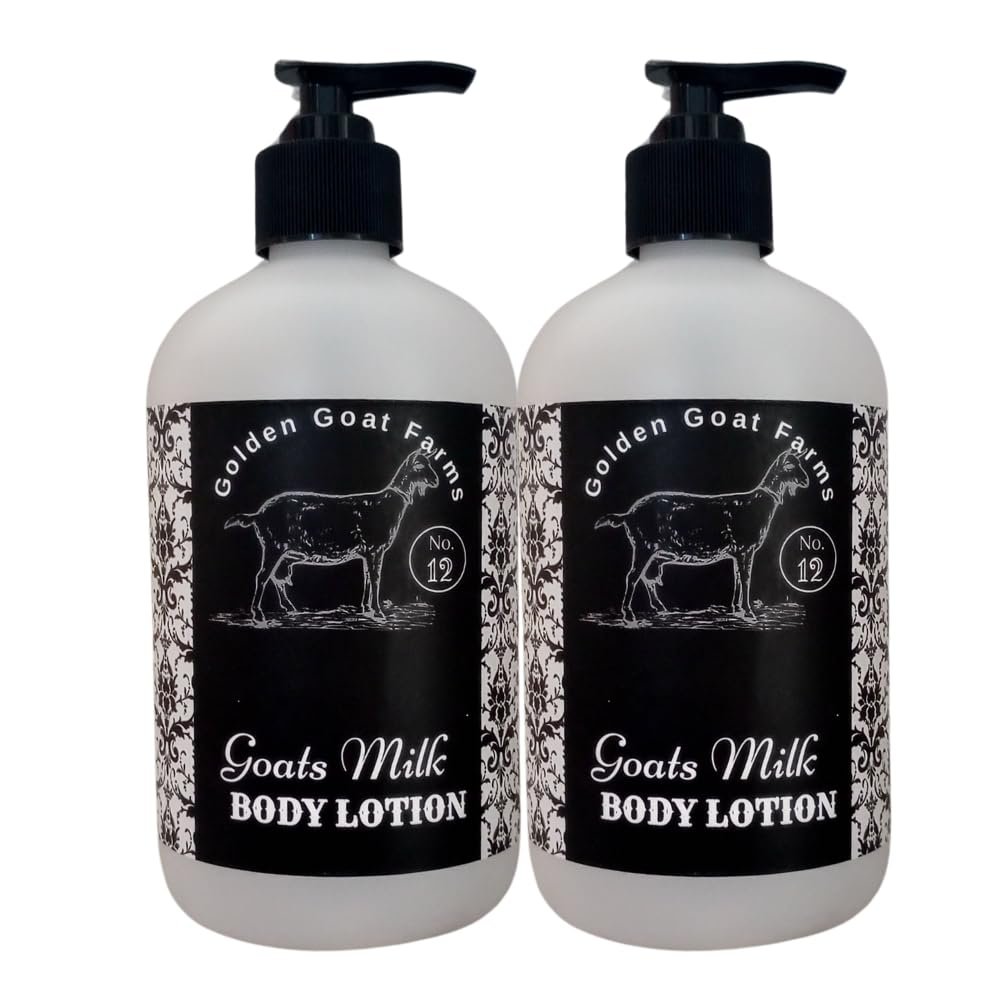 Golden Goat Farms Vanilla Caramel Coffee Scented Body Lotion with Goat's Milk, 12 Oz (2 Pack)