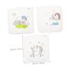 Abaodam 3pcs Washcloths Soft Towels for Face Hand Cleaning Reusable Burp Cloth for Boys and Girls view 2