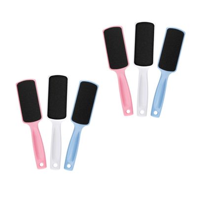 BAZEITFLOW 6pcs Double-Sided Sandpaper Foot File Exfoliating Scrub Remover Callus Corn Remover Pedicure Tool Random Color