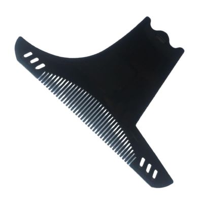 Beard Comb with Apron & Styling Template  Durable Plastic Mustache Grooming Kit for Precise Trimming  Washable Beard Brush, Shaping Tool for Men's Facial Hair Care at Home