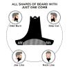 Beard Comb with Apron & Styling Template  Durable Plastic Mustache Grooming Kit for Precise Trimming  Washable Beard Brush, Shaping Tool for Men's Facial Hair Care at Home view 4