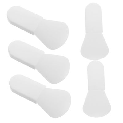 Gogogmee 5pcs Face Mask Brush Applicator Silicone Head Short Handle Skincare Accessory