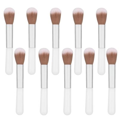 10 Pcs Fluffy Makeup Foundation Brushes Set Portable Blending Makeup Powder Brushes and Eyeshadow Brushes, Non Disposable Travel Makeup Brushes for All Face Makeup & Foundation