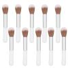 10 Pcs Fluffy Makeup Foundation Brushes Set  Portable Blending Makeup Powder Brushes and Eyeshadow Brushes, Non Disposable Travel Makeup Brushes for All Face Makeup & Foundation view 1
