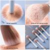 10 Pcs Fluffy Makeup Foundation Brushes Set  Portable Blending Makeup Powder Brushes and Eyeshadow Brushes, Non Disposable Travel Makeup Brushes for All Face Makeup & Foundation view 3