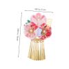 Didiseaon Japanese Style Hairpin Handmade Floral Barrette Pink Hair Clip for Women Headdress Accessory Decor view 2