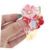 Didiseaon Japanese Style Hairpin Handmade Floral Barrette Pink Hair Clip for Women Headdress Accessory Decor view 3