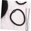 Happyyami 22pcs Hair Updo Bun Kit Hair Styling Clips Elastic Ropes U-shaped for Elegant Hairstyles for Dance and Everyday Use Black view 2